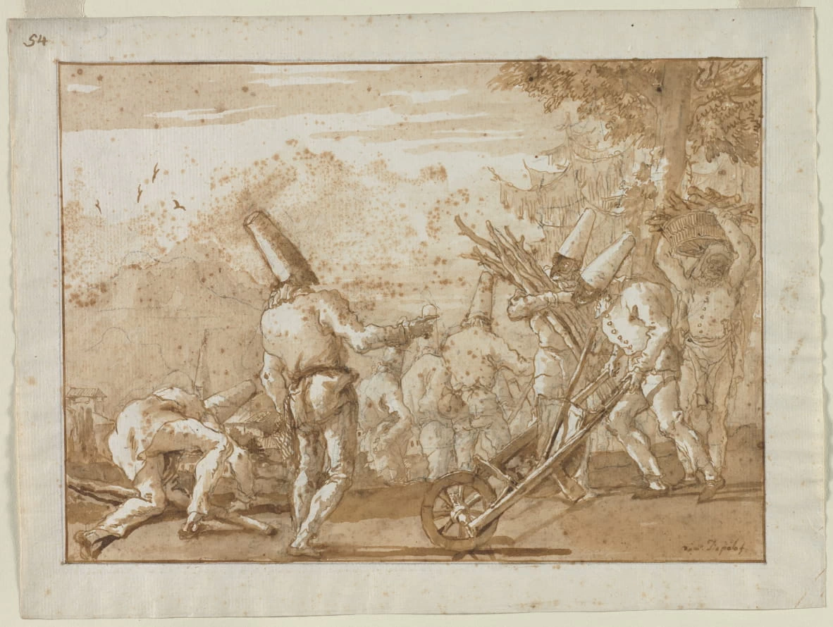 Pulcinella raccoglie la legna - Cleveland Museum of Art